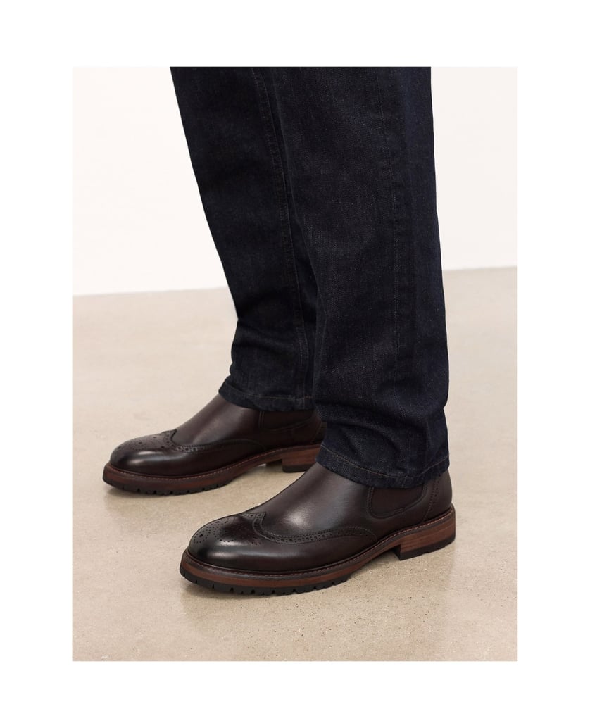 Kazar-Braune-Chelsea-Stiefel-aus-Leder-mit-Verzierungen-braun