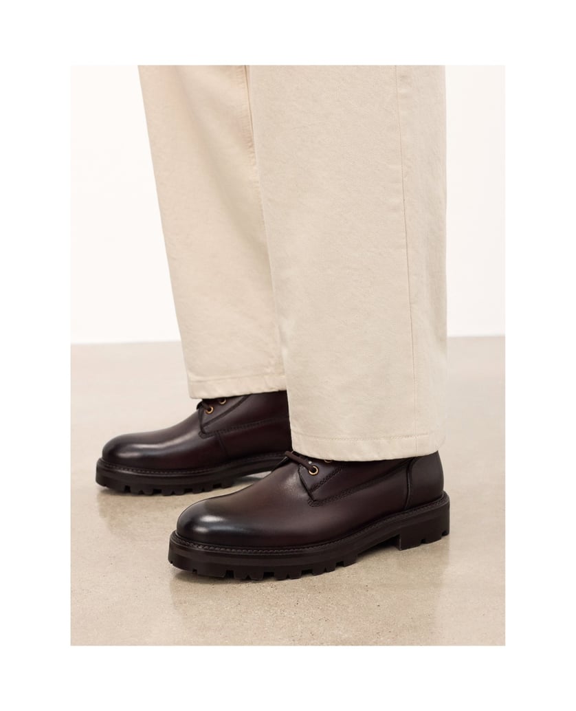 Kazar-Brown-boots-on-trep-sole-hnedá