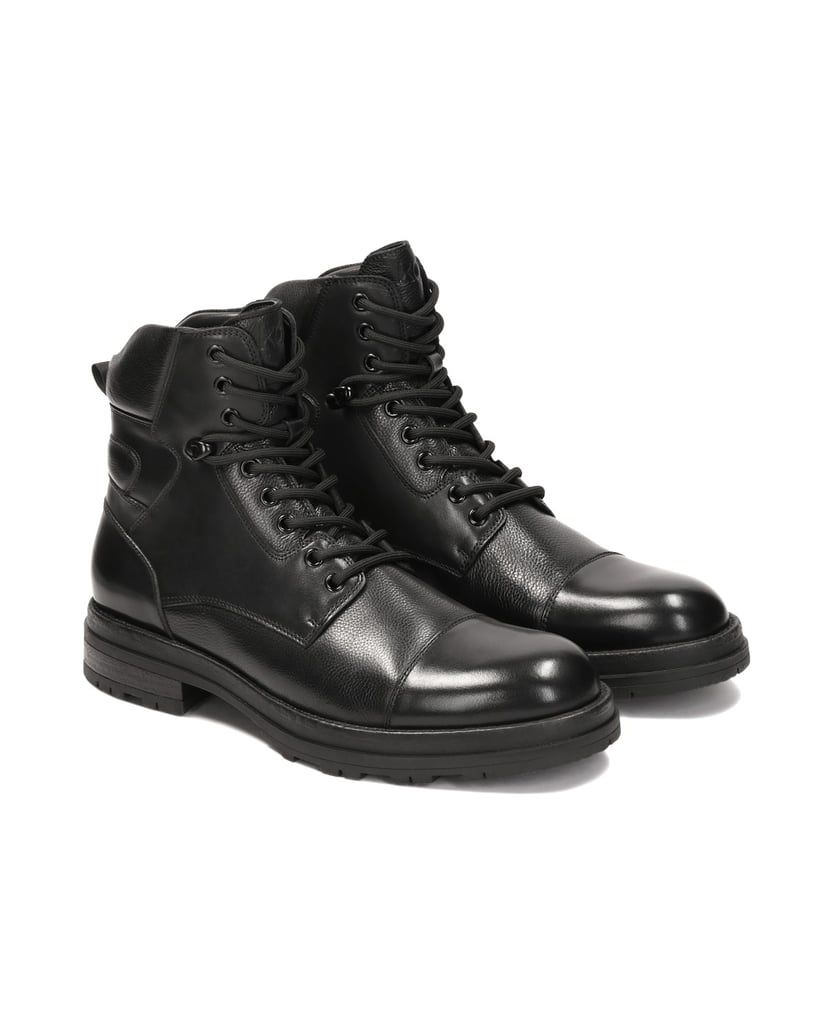 Kazar-Leather-lace-up-ankle-boots-černá