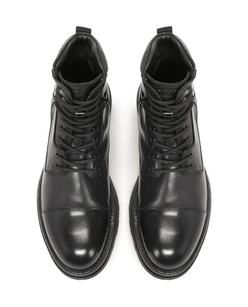 Kazar-Leather-lace-up-ankle-boots-černá
