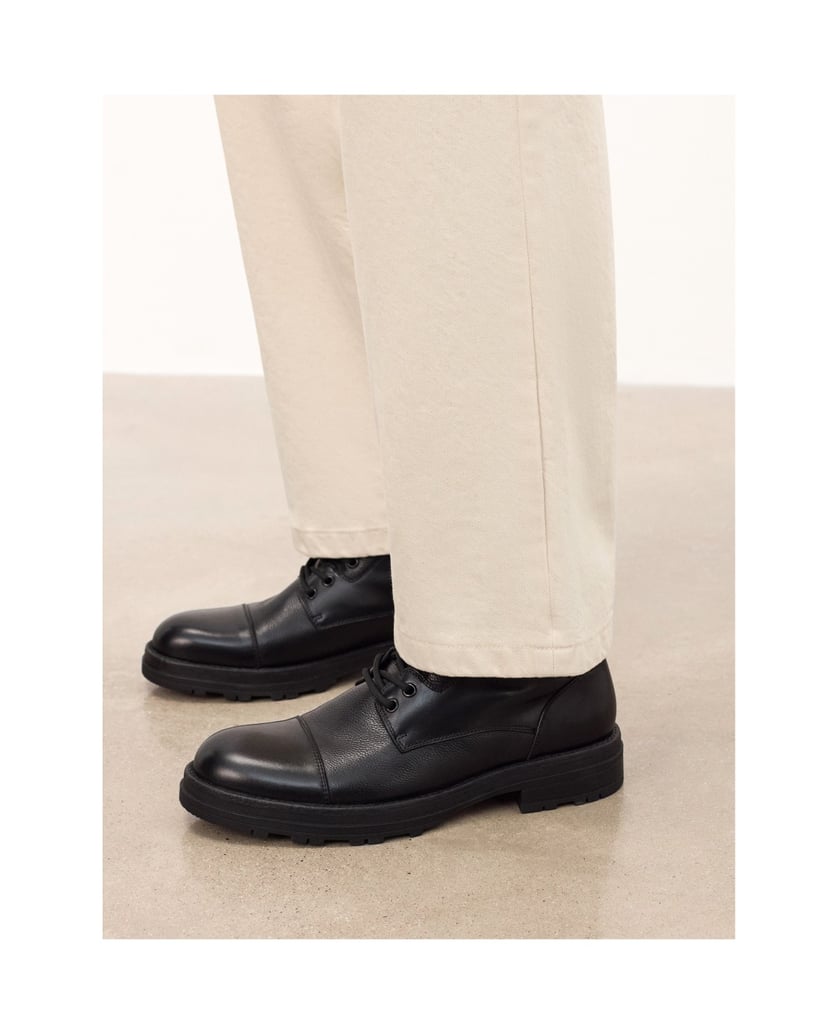 Kazar-Leather-lace-up-ankle-boots-černá