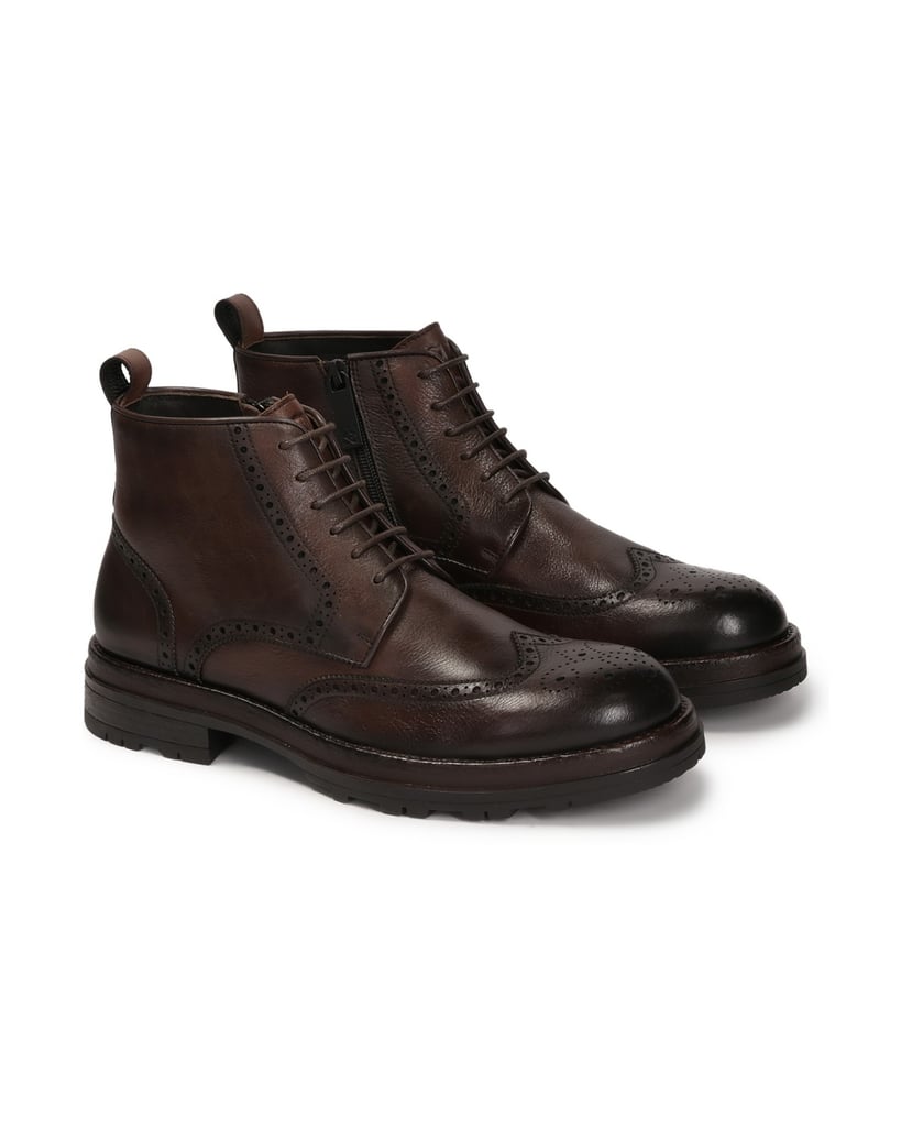 Kazar-Brown-leather-boots-with-ornamentation-hnedá