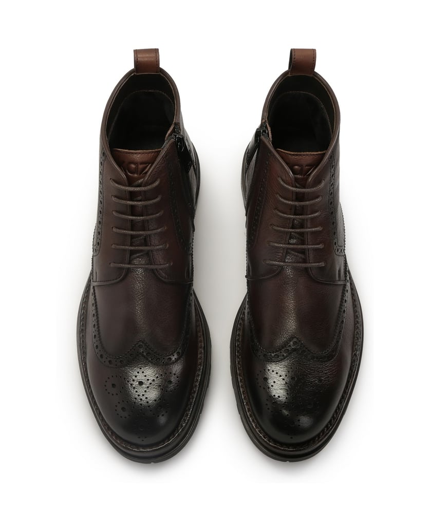 Kazar-Brown-leather-boots-with-ornamentation-hnedá