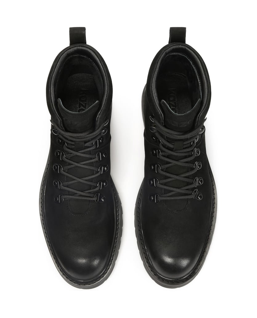 Kazar-Schnürstiefel-aus-schwarzem-Nubuk-schwarz