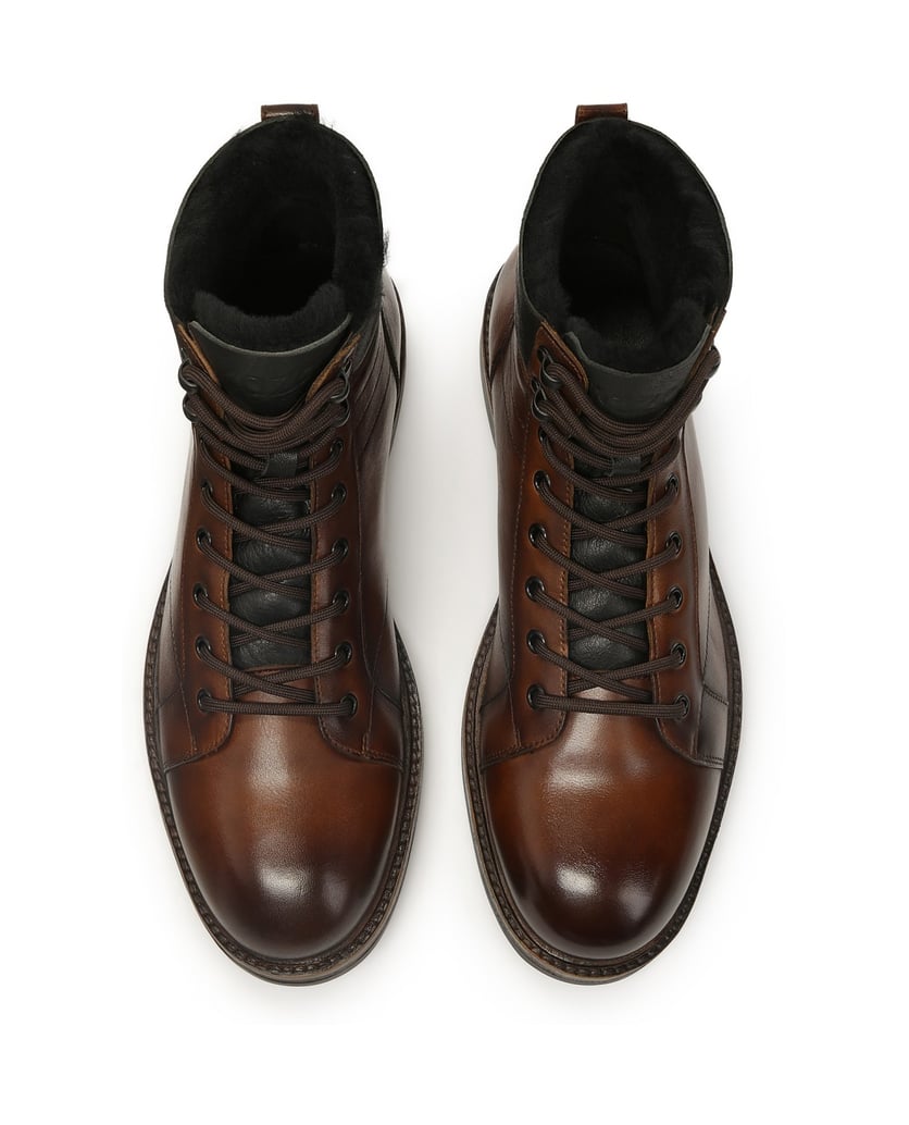 Kazar-Brown-leather-boots-with-insulated-collar-hnedá