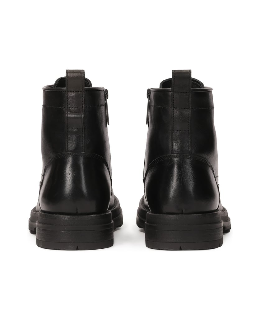 Kazar-Black-boots-with-zipper-and-binding-čierna