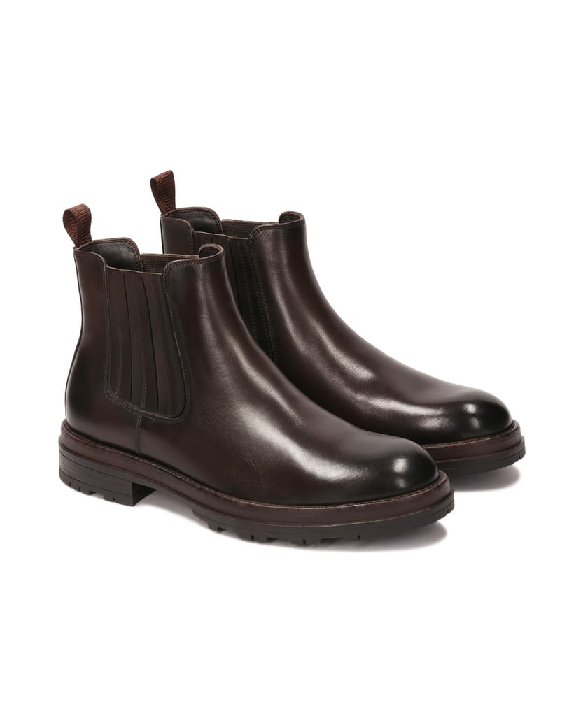 Kazar-Braune-Chelsea-Stiefel-aus-Naturleder-für-Männer-braun