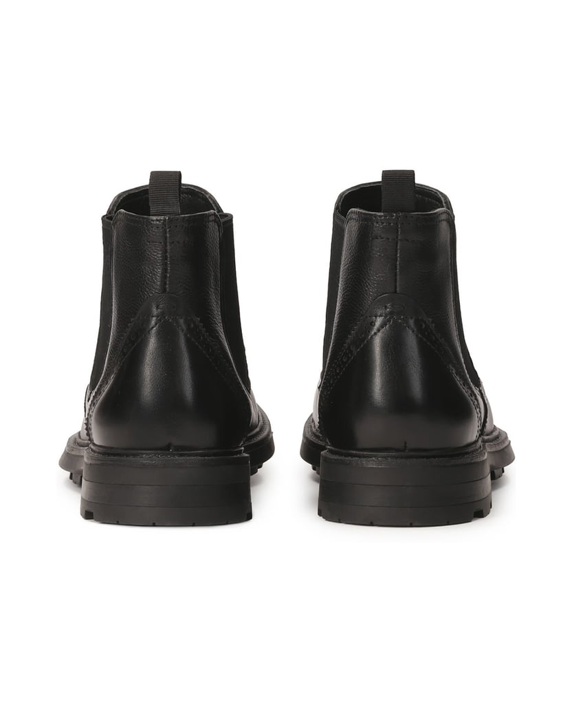 Kazar-Black-leather-Chelsea-boots-with-openwork-embellishment-černá