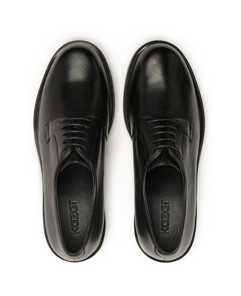 Kazar-Lässige-schwarze-Derby-Halbschuhe-schwarz