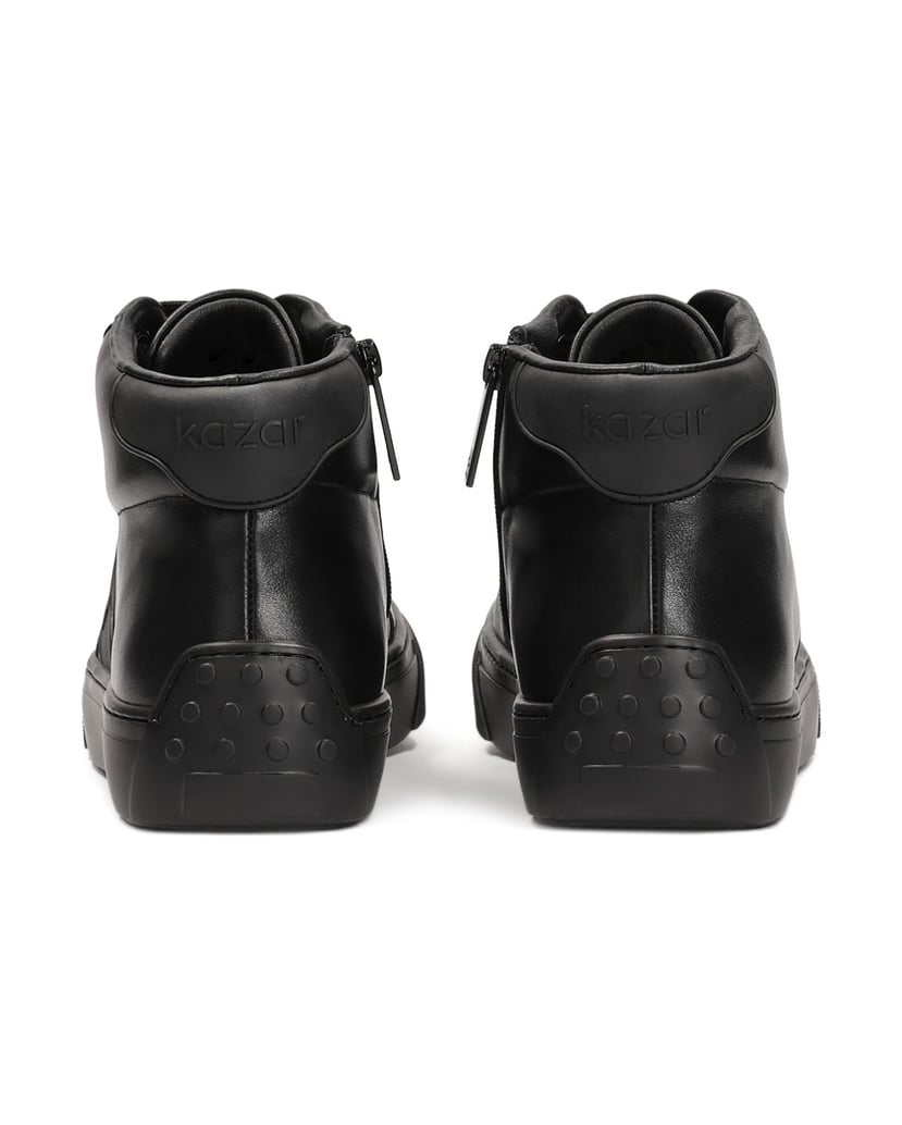 Kazar-Leather-sneakers-with-high-top-and-monogrammed-design-čierna