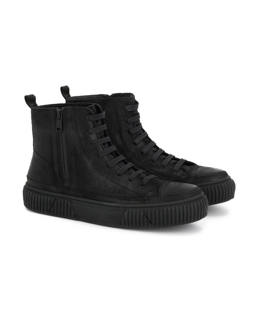 Kazar-Nubuck-sneakers-with-high-upper-čierna