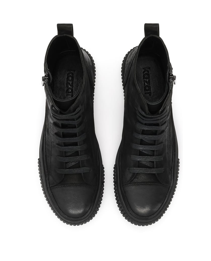Kazar-Nubuck-sneakers-with-high-upper-čierna