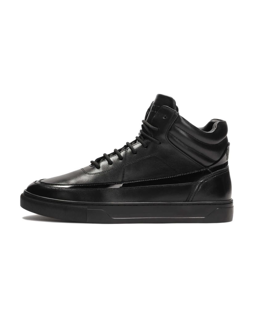 Kazar-Leather-sneakers-with-high-zip-and-lacing-upper-čierna