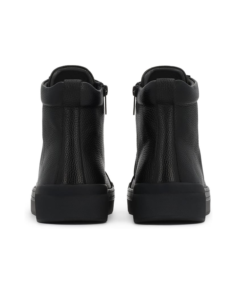 Kazar-Lace-up-black-leather-sneakers-černá