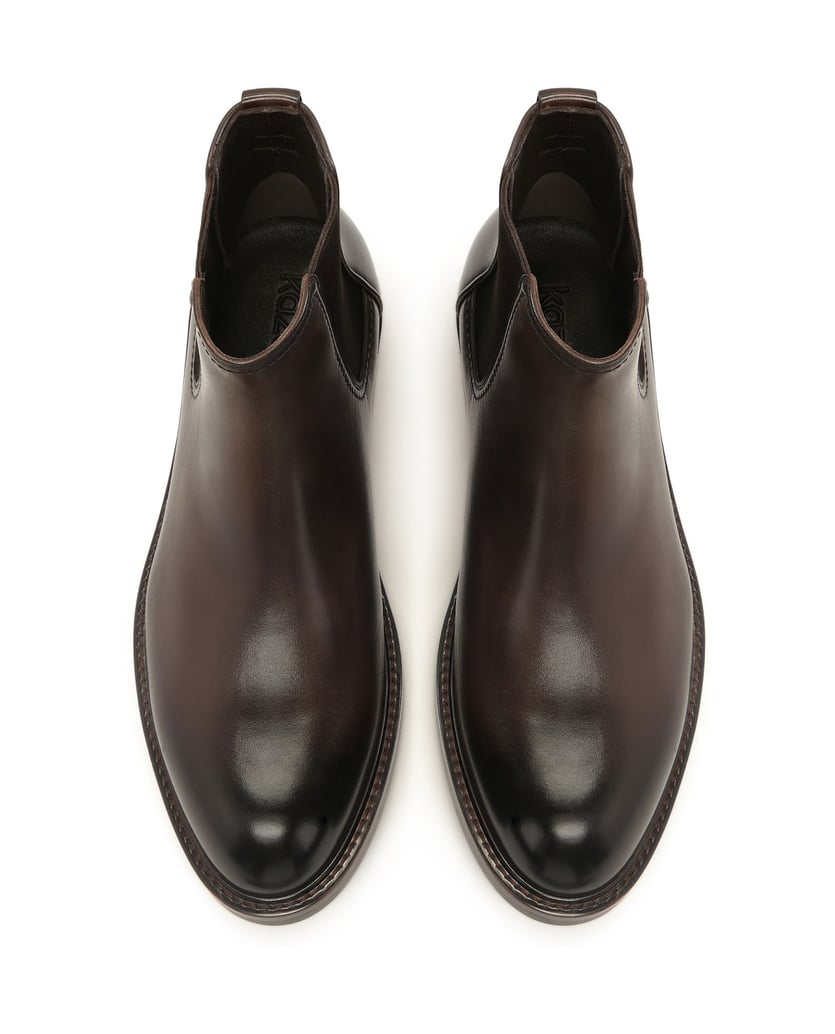 Kazar-Klassische-Chelsea-Stiefel-aus-Leder-in-brauner-Farbe-braun