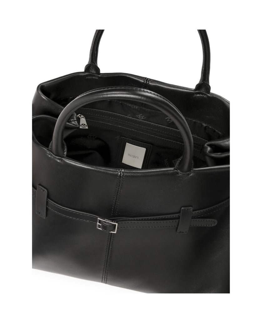 Kazar-Elegante-Lederhandtasche-schwarz