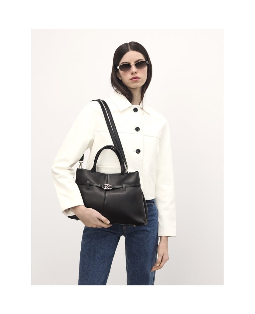 Kazar-Elegante-Lederhandtasche-schwarz