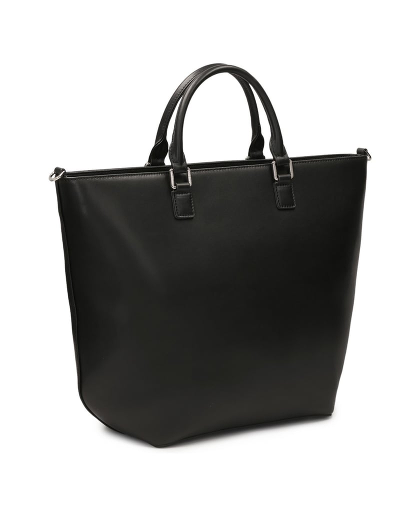 Kazar-Große-schwarze-Handtasche-mit-silberner-Hardware-schwarz