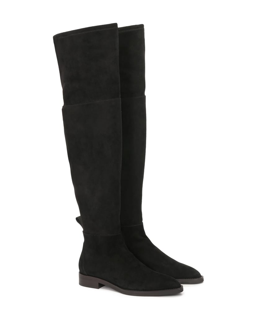 Kazar-Flat-musketeers-in-suede-and-fabric-černá