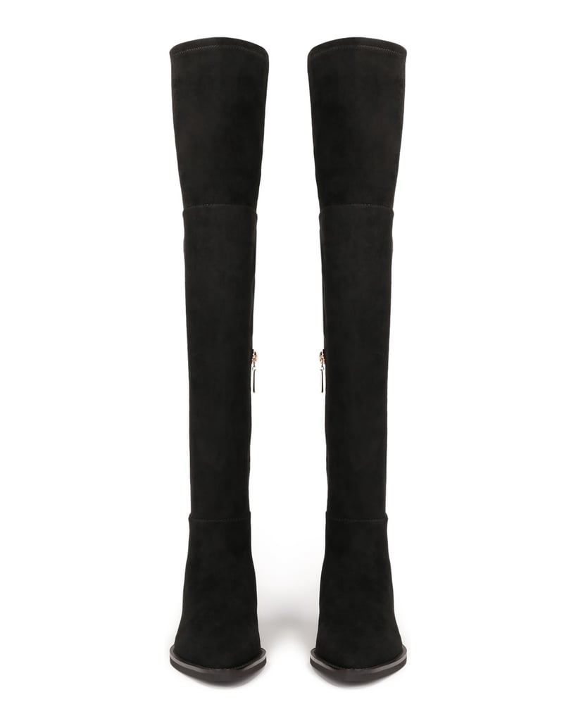 Kazar-Flat-musketeers-in-suede-and-fabric-černá