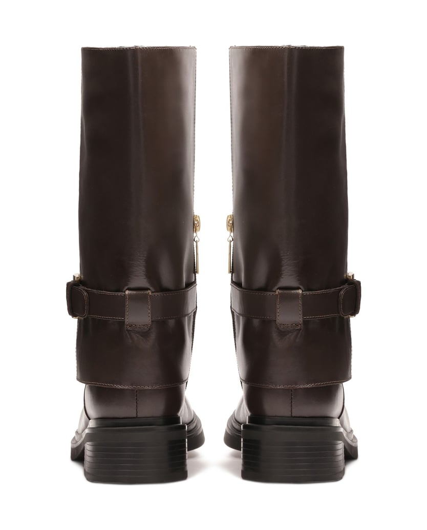 Kazar-Brown-flat-boots-of-the-officer-type-hnědá