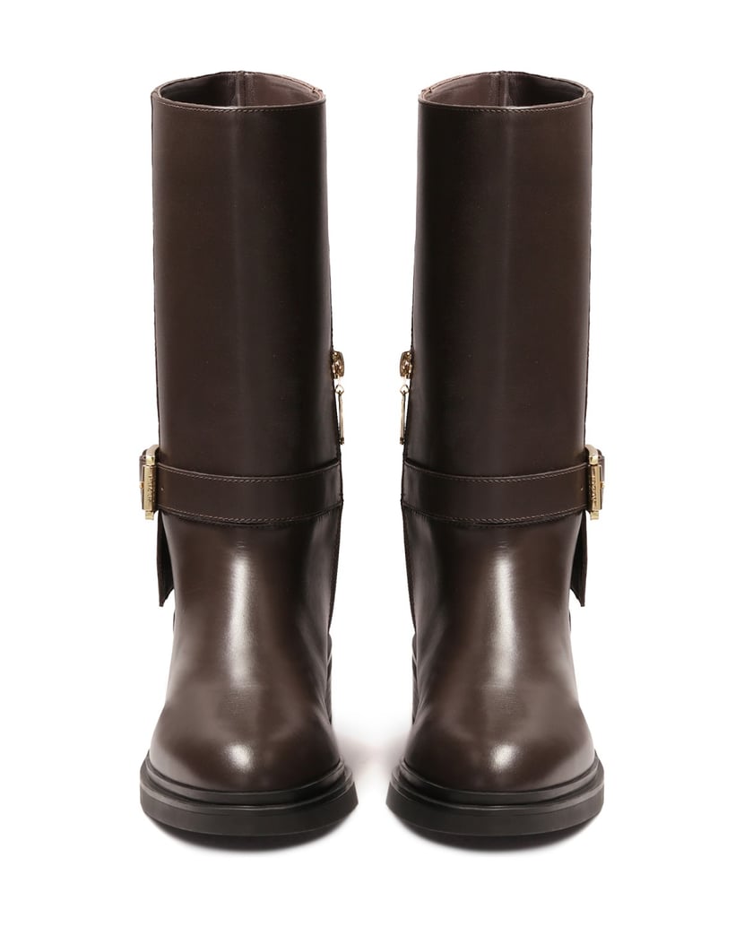 Kazar-Brown-flat-boots-of-the-officer-type-hnědá