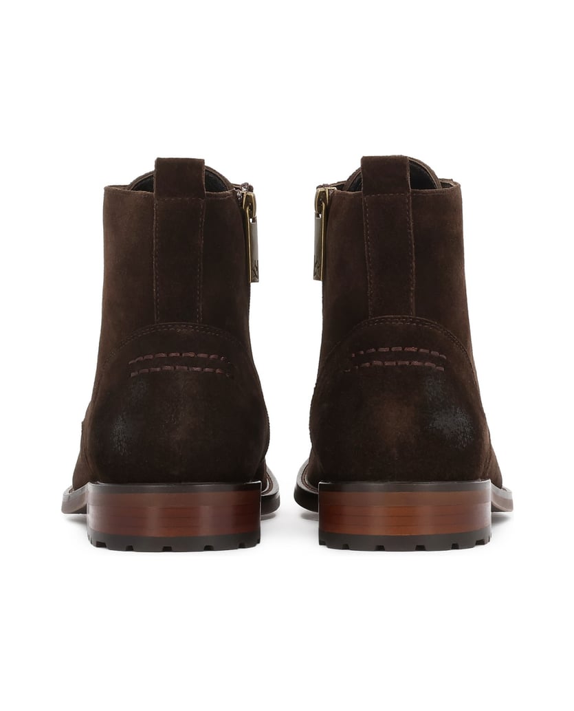 Kazar-Brown-suede-boots-with-metal-grommets-hnědá