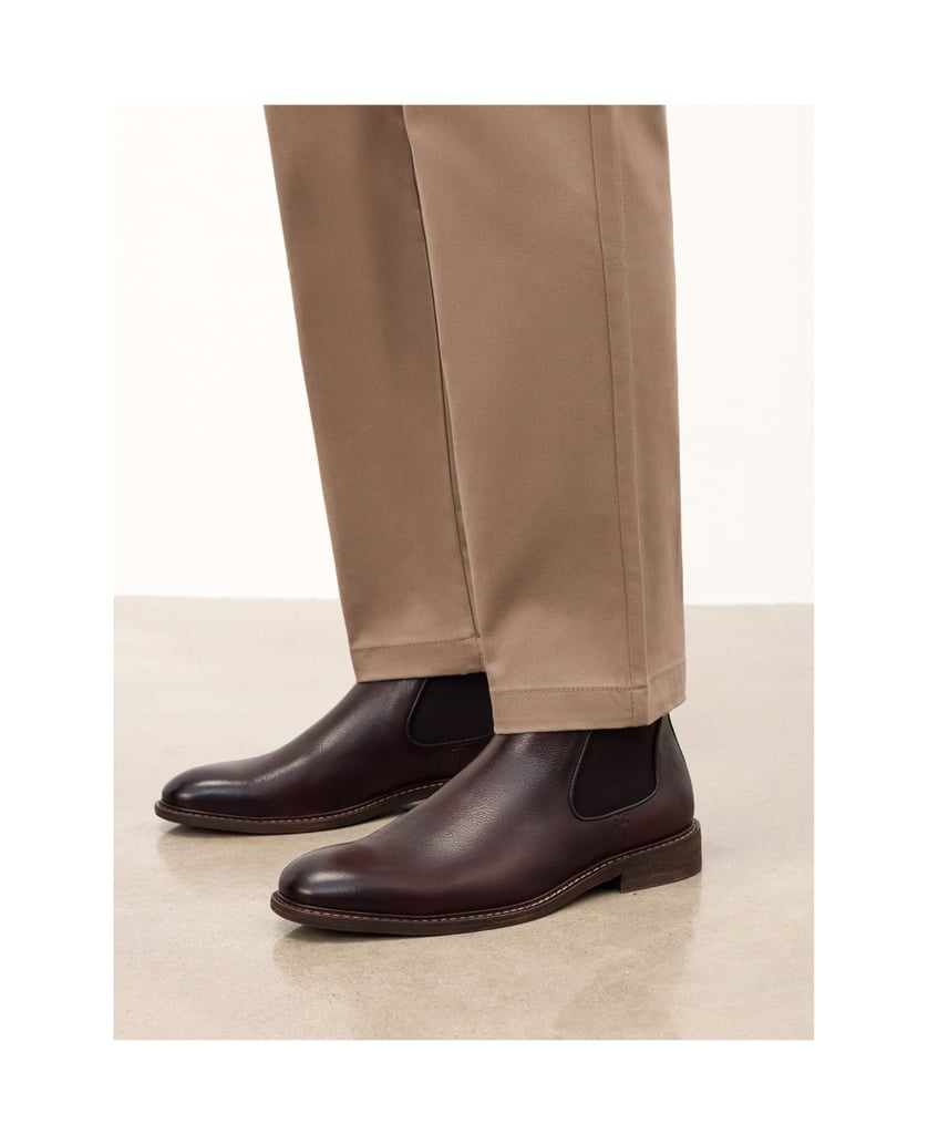Kazar-Men’s-brown-leather-slip-on-Chelsea-boots-hnědá