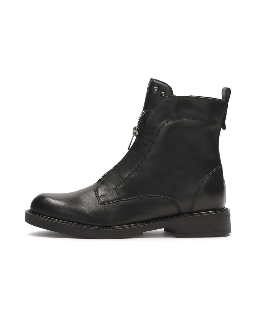 Kazar-Comfortable-black-boots-with-zipper-upper-černá