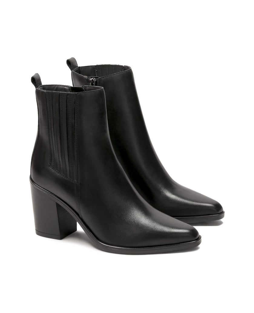 Kazar-Klassische-schwarze-Stiefel-auf-einem-Pfosten-mit-verlängerter-Nase-schwarz