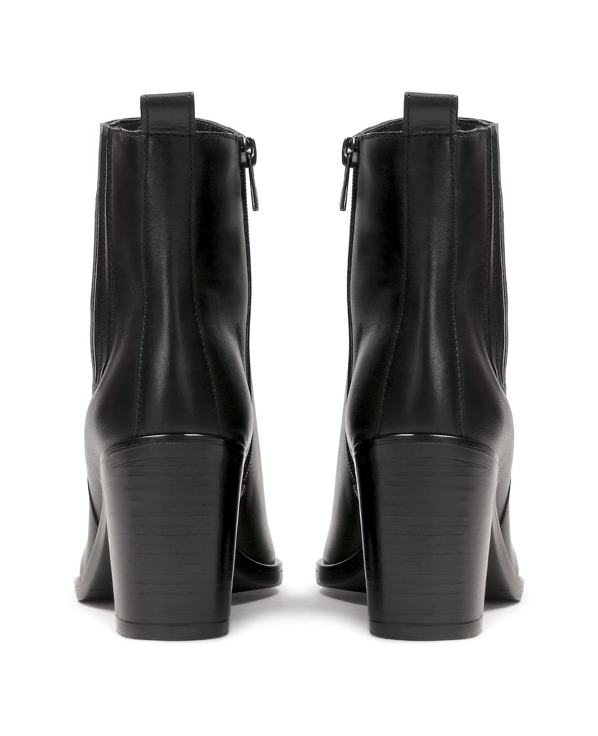 Kazar-Klassische-schwarze-Stiefel-auf-einem-Pfosten-mit-verlängerter-Nase-schwarz