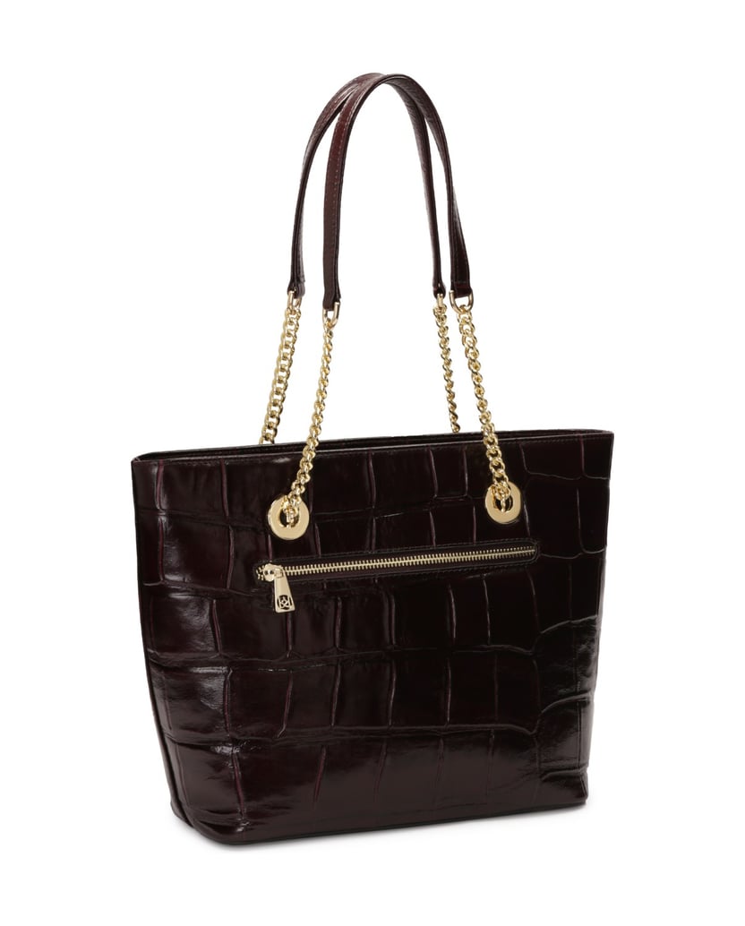 Kazar-Elegant-burgundy-handbag-with-embossed-pattern-červená