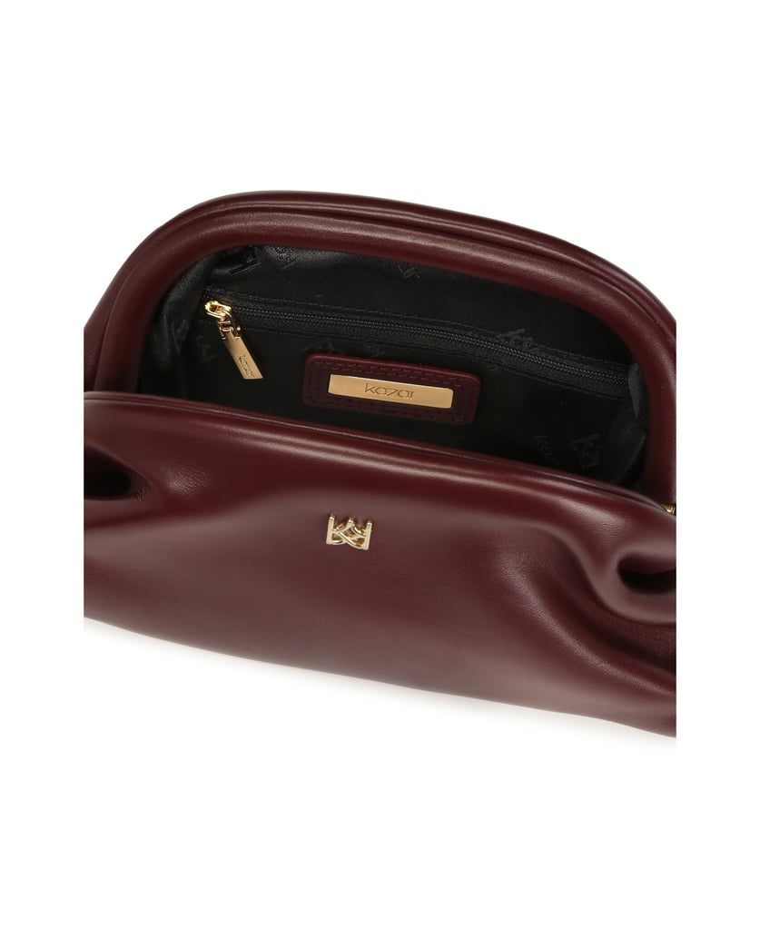 Kazar-Maroon-evening-pouch-bag-červená