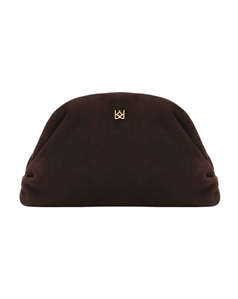 Kazar-Suede-brown-handbag-with-metal-frame-hnědá