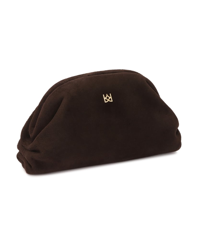 Kazar-Suede-brown-handbag-with-metal-frame-hnědá