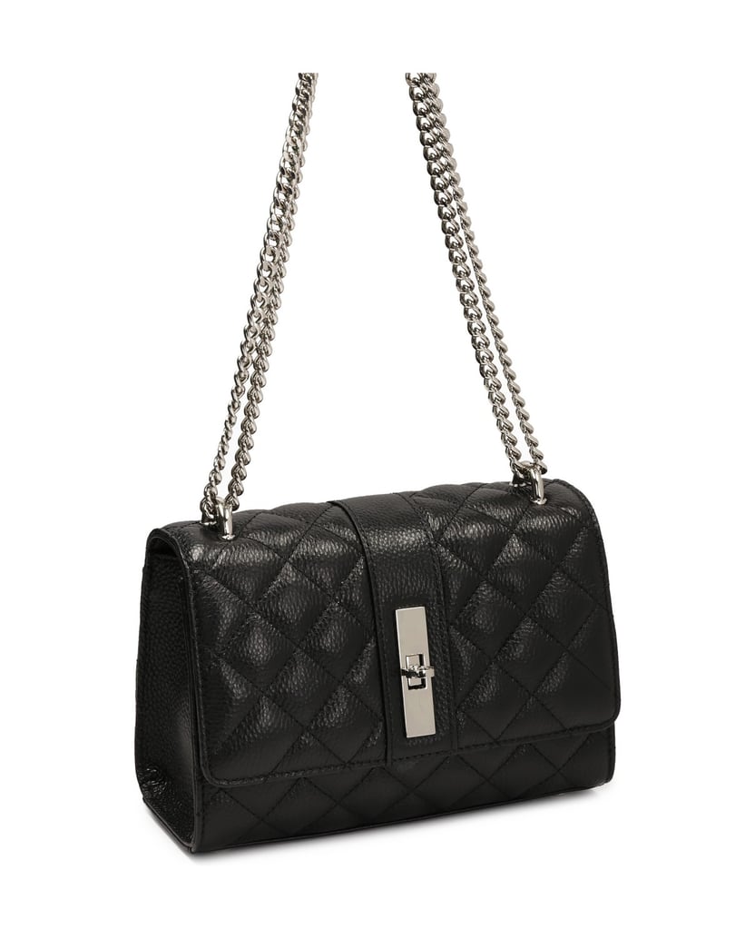 Kazar-Small-chain-handbag-with-decorative-quilting-černá