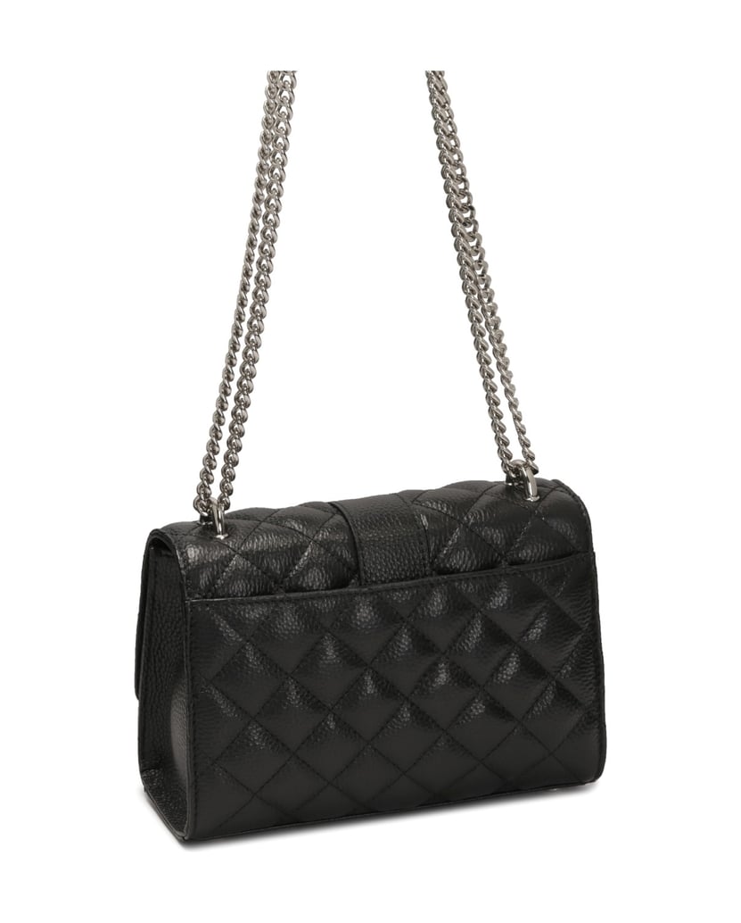 Kazar-Small-chain-handbag-with-decorative-quilting-černá