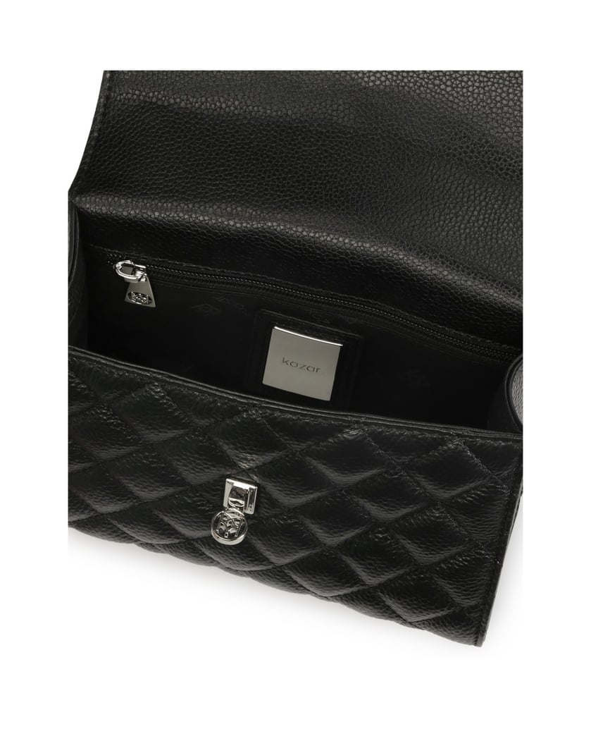 Kazar-Small-chain-handbag-with-decorative-quilting-černá