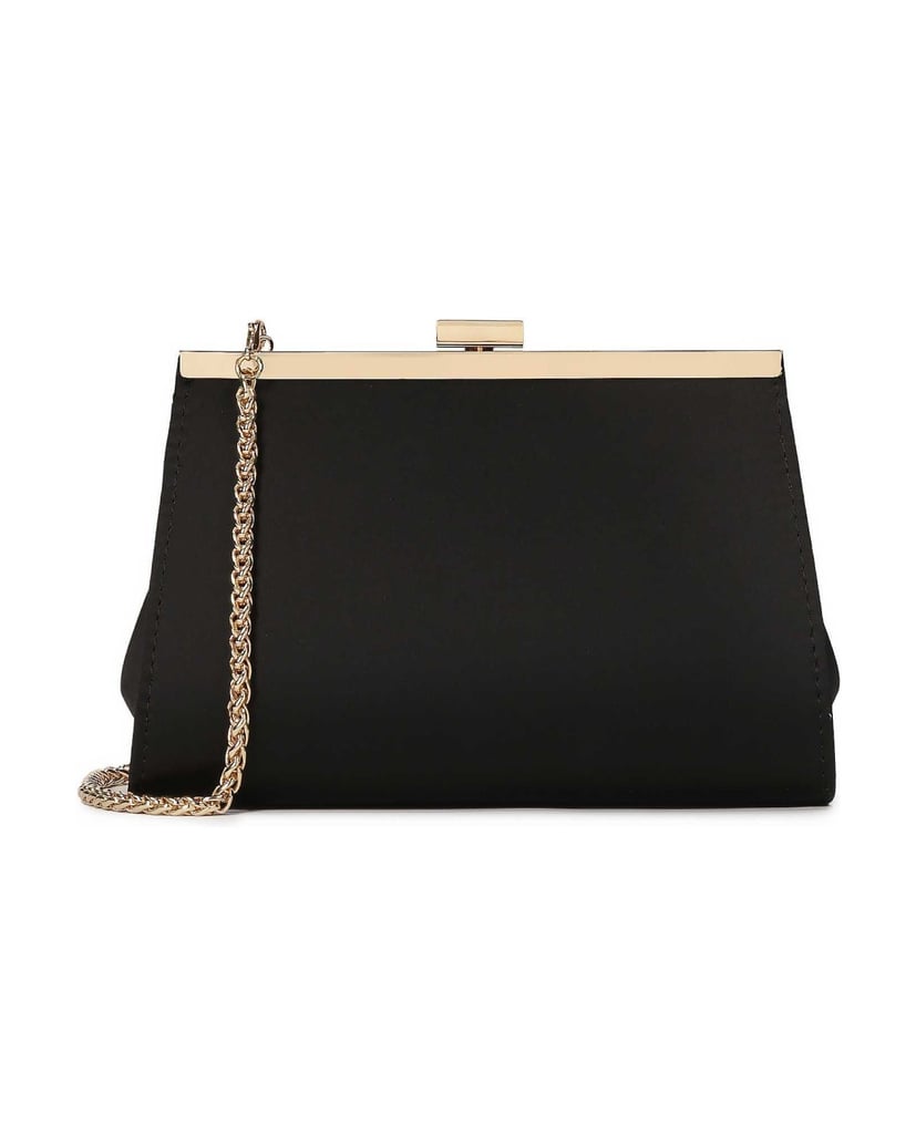 Kazar-Black-clutch-bag-with-metal-frame-černá