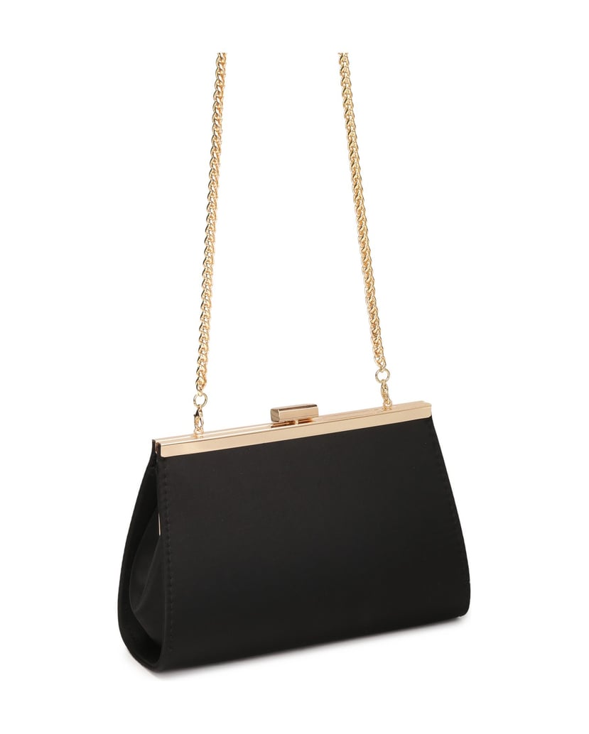 Kazar-Black-clutch-bag-with-metal-frame-černá