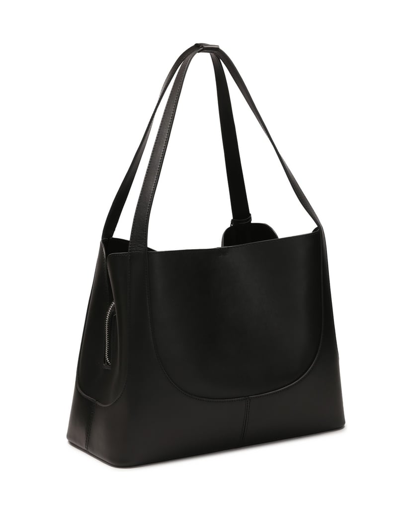 Kazar-Handtasche-aus-schwarzem-Naturleder-mit-schwarz