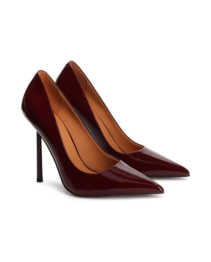 Kazar-Maroon-patent-leather-pumps-červená