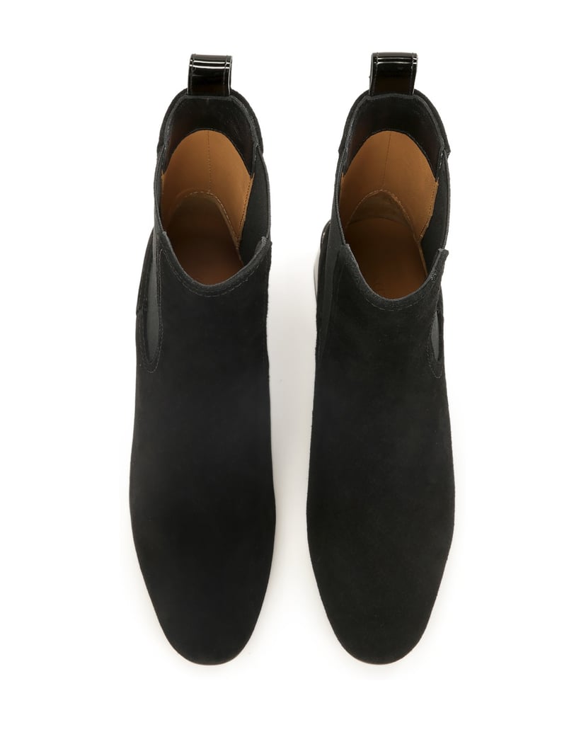 Kazar-Black-suede-boots-with-elastic-upper-and-low-heel-čierna