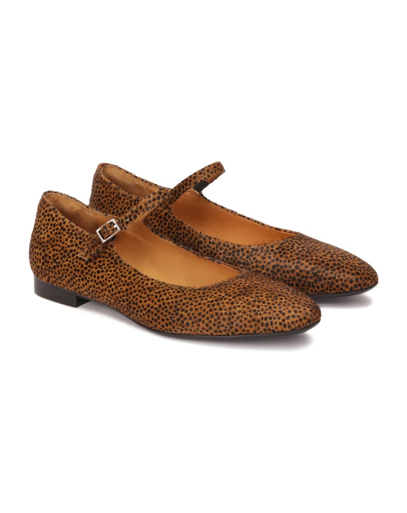 Kazar-Flat-leather-pumps-hnedá