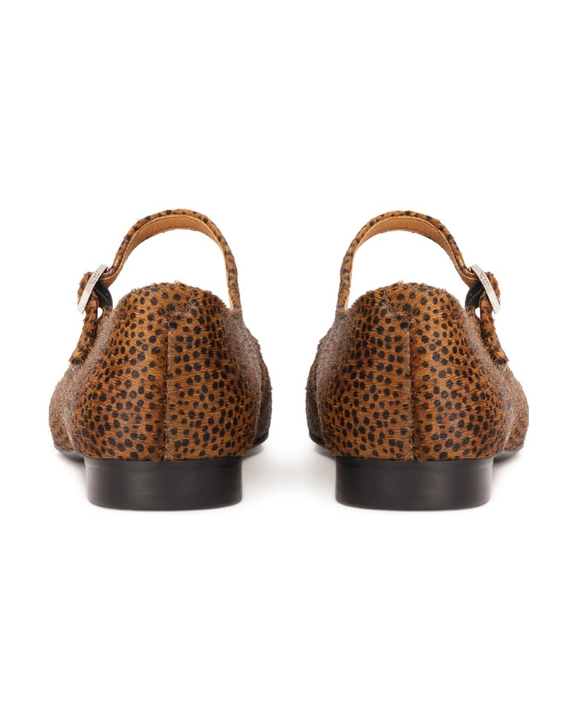 Kazar-Flat-leather-pumps-hnedá