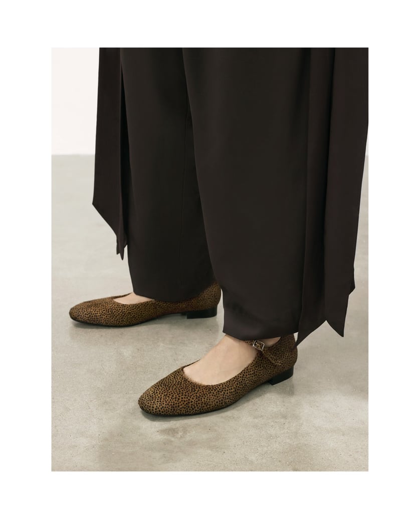 Kazar-Flat-leather-pumps-hnedá