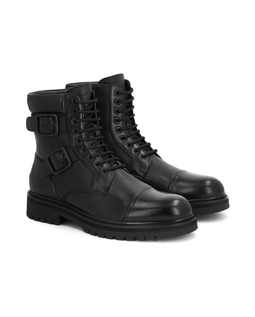 Kazar-Black-leather-men's-boots-with-buckles-and-lace-up-upper-čierna