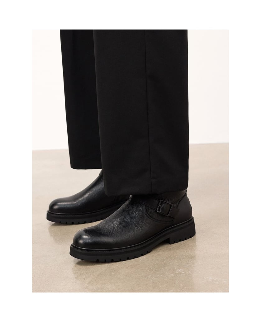 Kazar-Black-men's-leather-boots-with-buckles-and-zipper-čierna