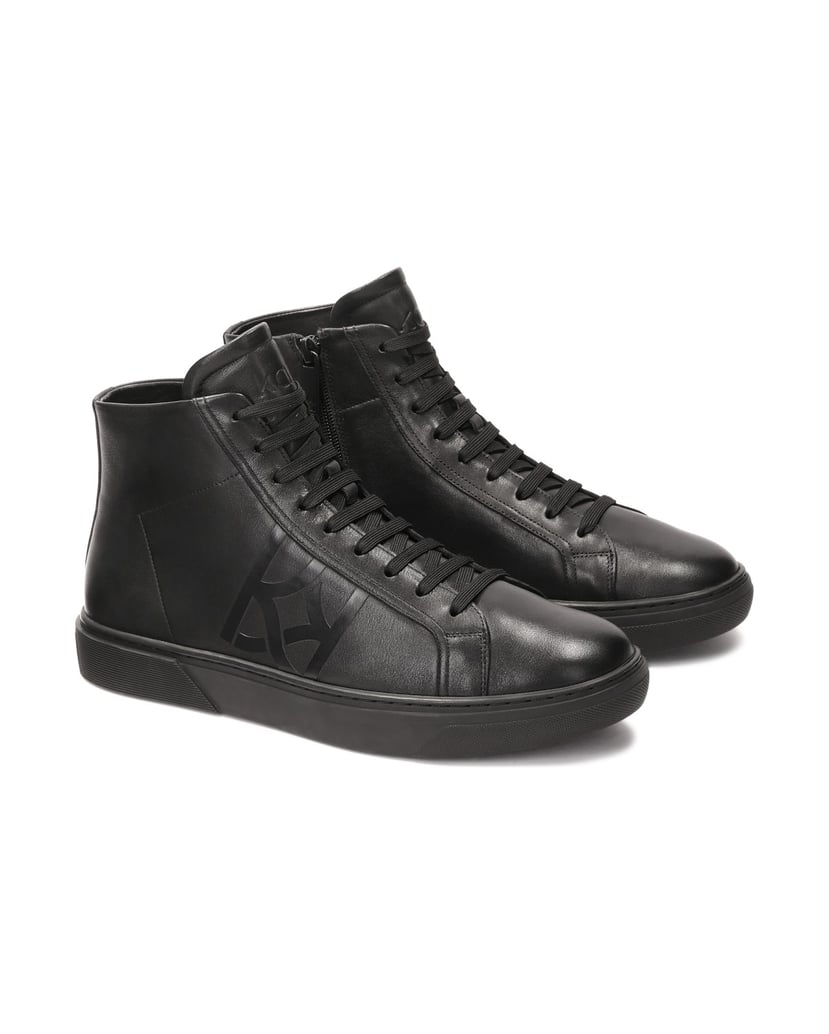 Kazar-Schwarze-Knöchelsneaker-aus-Naturleder-m-schwarz