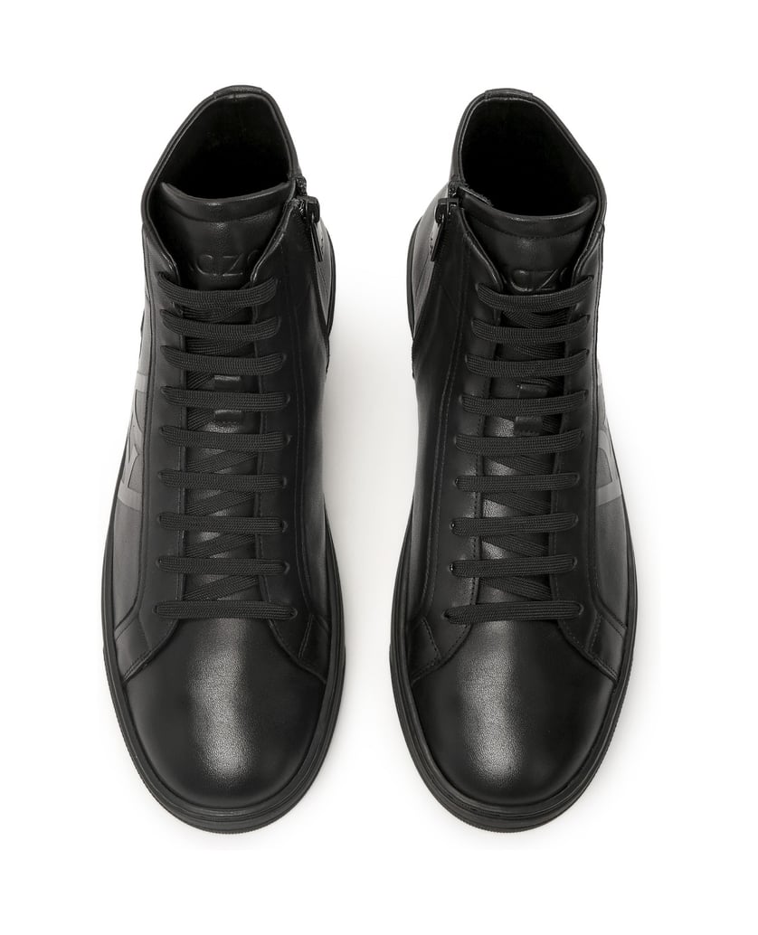 Kazar-Schwarze-Knöchelsneaker-aus-Naturleder-m-schwarz